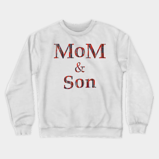 Mon and son in wax fabric Crewneck Sweatshirt by AudreyJanvier